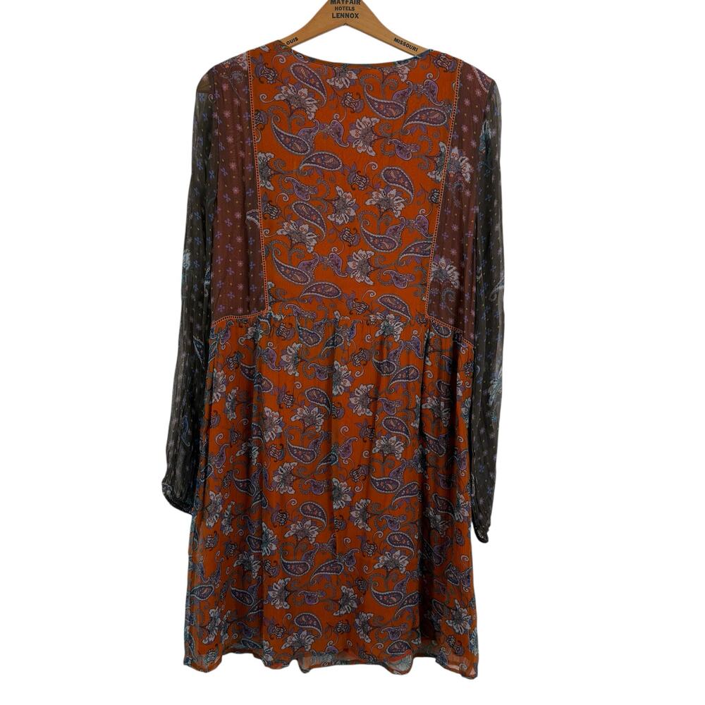 Sundance Artist Devine Long Sleeve Dress Medium Floral Paisley Boho Western - Picture 5 of 7